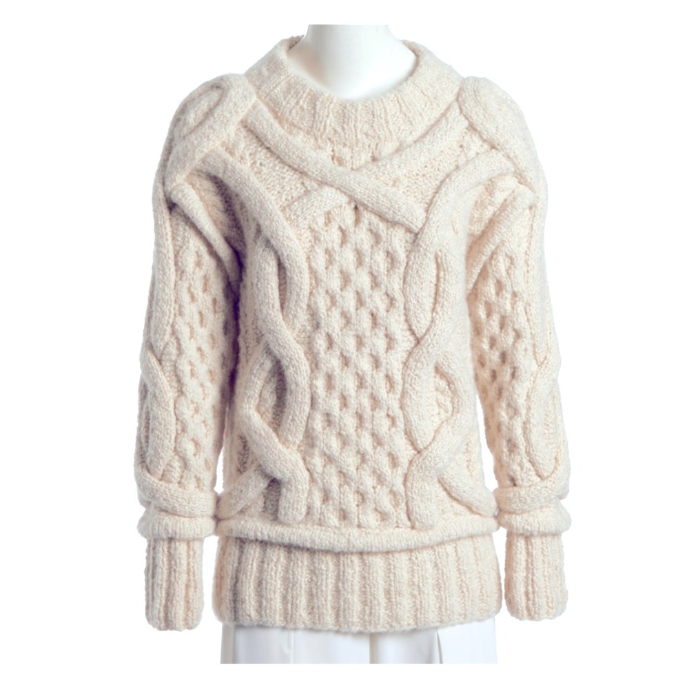 The most luxurious Khaite Monet cashmere oversize cable knit sweater. One size.